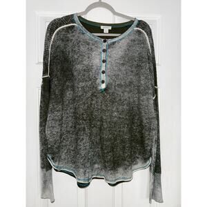 Sundance Henley green Sweater - size small